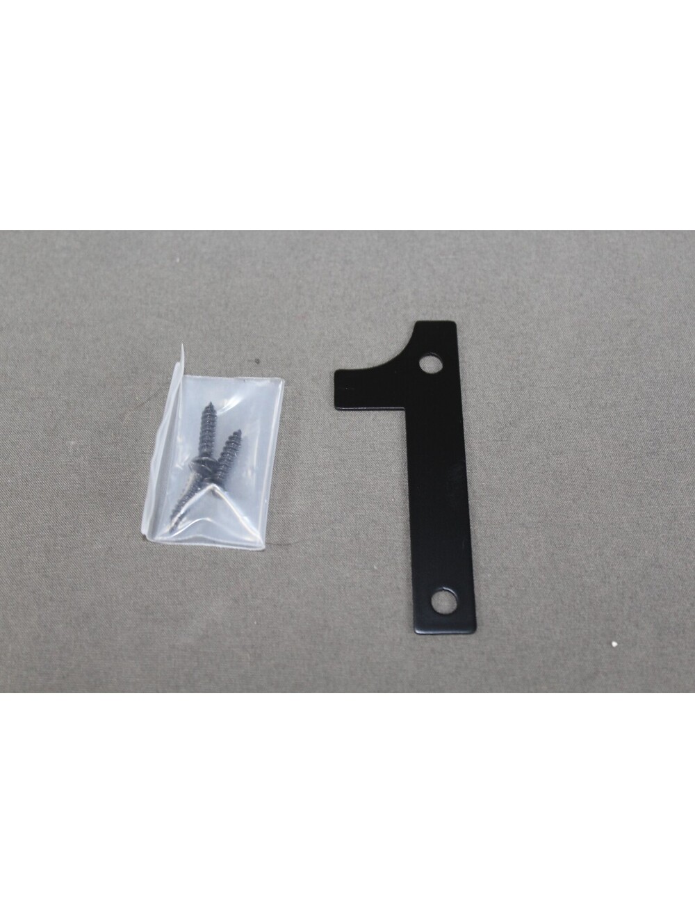 Black Metal Modern House Number 3" Address Sign with Screws